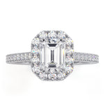 Annabelle Gia Diamond Halo Engagement Ring In Platinum 1.65ct G/vs2
