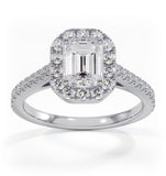 Annabelle Gia Diamond Halo Engagement Ring In Platinum 1.65ct G/vs1
