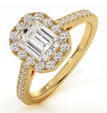 Annabelle Gia Diamond Halo Engagement Ring In 18k Gold 1.65ct G/vs2