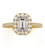 Annabelle Gia Diamond Halo Engagement Ring In 18k Gold 1.65ct G/vs1