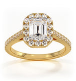 Annabelle Gia Diamond Halo Engagement Ring In 18k Gold 1.65ct G/vs1