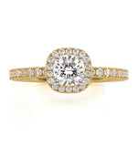 Beatrice Lab Diamond Halo Engagement Ring In 18k Gold 1ct G/si1