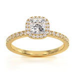 Beatrice Gia Diamond Halo Engagement Ring In 18k Gold 1ct G/vs2