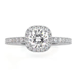 Beatrice Gia Diamond Halo Engagement Ring In Platinum 1.25ct G/si2