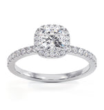 Beatrice Gia Diamond Halo Engagement Ring In Platinum 1.25ct G/si2