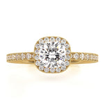 Beatrice Gia Diamond Halo Engagement Ring In 18k Gold 1.25ct G/si1
