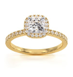 Beatrice Gia Diamond Halo Engagement Ring In 18k Gold 1.25ct G/vs1