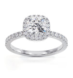 Beatrice Gia Diamond Halo Engagement Ring In Platinum 1.48ct G/si2
