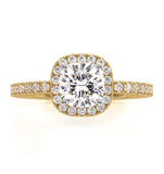 Beatrice Gia Diamond Halo Engagement Ring In 18k Gold 1.48ct G/si1