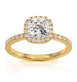 Beatrice Gia Diamond Halo Engagement Ring In 18k Gold 1.48ct G/vs1