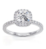 2.05ct Beatrice Lab Diamond Halo Engagement Ring In Platinum G/vs1