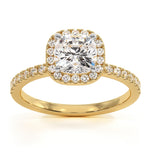 Beatrice Lab Diamond Halo Engagement Ring In 18k Gold 1.65ct G/si1