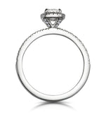 Beatrice Gia Diamond Halo Engagement Ring 18k White Gold 1ct G/si2