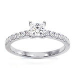 Katerina Lab Princess Diamond Engagement Ring 18kw Gold 1.00ct G/si1