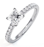 Katerina Gia Princess Diamond Engagement Ring 18kw Gold 1.25ct G/vs1