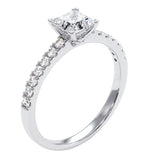 Katerina Gia Princess Diamond Engagement Ring 18kw Gold 1.25ct G/si2