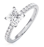 Katerina Gia Princess Diamond Engagement Ring 18kw Gold 1.50ct G/vs1