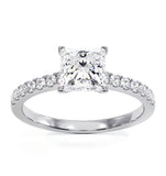 1.85ct Katerina Lab Princess Diamond Engagement Ring 18kw Gold G/vs1