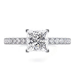 2.40ct Katerina Lab Princess Diamond Engagement Ring 18kw Gold G/vs1