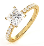 2.40ct Katerina Lab Princess Diamond Engagement Ring 18k Gold G/vs1