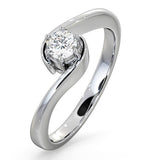 Certified Leah Platinum Diamond Engagement Ring 0.25ct-g-h/si