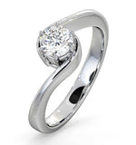 Certified 0.50ct Leah Platinum Engagement Ring E/vs1