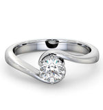 Certified 0.50ct Leah Platinum Engagement Ring G/si2