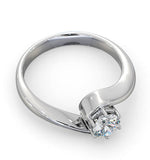 Certified 0.50ct Leah Platinum Engagement Ring G/si2