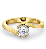 Certified 0.50ct Leah 18k Gold Engagement Ring E/vs1