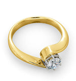 Certified 0.50ct Leah 18k Gold Engagement Ring E/vs2