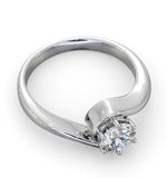 Certified 0.70ct Leah 18k White Gold Engagement Ring G/si2