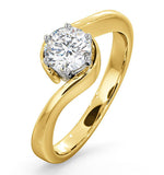 Certified 0.70ct Leah 18k Gold Engagement Ring G/si1
