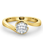 Certified 0.70ct Leah 18k Gold Engagement Ring G/si1