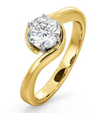Certified 0.90ct Leah 18k Gold Engagement Ring G/si1