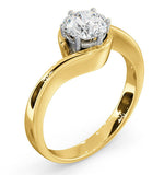 Certified 0.90ct Leah 18k Gold Engagement Ring G/si1