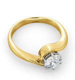 Certified 0.90ct Leah 18k Gold Engagement Ring E/vs1
