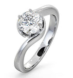Certified 1.00ct Leah Platinum Engagement Ring E/vs1
