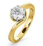 Certified 1.00ct Leah 18k Gold Engagement Ring G/si1