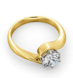 Certified 1.00ct Leah 18k Gold Engagement Ring E/vs2