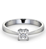 Certified Lauren 18k White Gold Diamond Engagement Ring 0.50ct-g-h/si