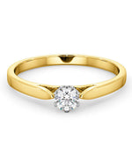 Certified Low Set Chloe 18k Gold Diamond Engagement Ring 0.25ct-g-h/si