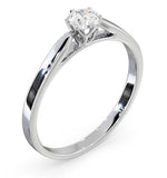 Certified Low Set Chloe Platinum Diamond Engagement Ring 0.33ct-f-g/vs