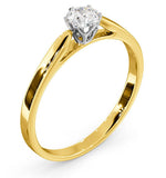 Certified Low Set Chloe 18k Gold Diamond Engagement Ring 0.33ct