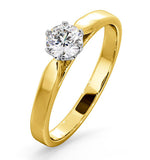 Certified 0.50ct Chloe Low 18k Gold Engagement Ring G/si1