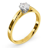 Certified 0.50ct Chloe Low 18k Gold Engagement Ring E/vs2