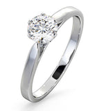 Certified 0.70ct Chloe Low Platinum Engagement Ring G/si1