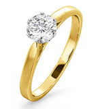Certified 0.70ct Chloe Low 18k Gold Engagement Ring E/vs2