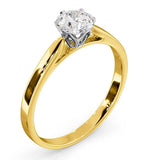 Certified 0.70ct Chloe Low 18k Gold Engagement Ring E/vs2