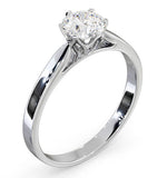 Certified 0.90ct Chloe Low Platinum Engagement Ring E/vs2