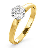 Certified 0.90ct Chloe Low 18k Gold Engagement Ring G/si1